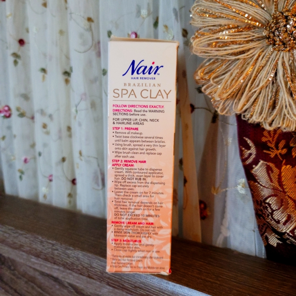Nair Brazilian Spa Clay Total Care Facial Hair Remover Kit Trio NWT - Picture 5 of 7